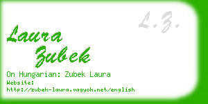 laura zubek business card